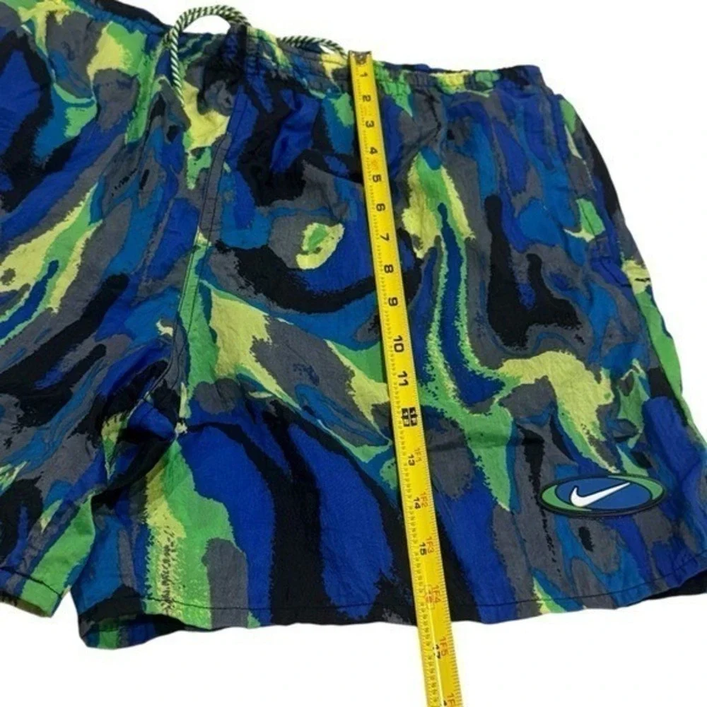 Y2K Nike Watercolor Lined Swim Trunks Athletic Outdoirs Beach Travel Resort M
